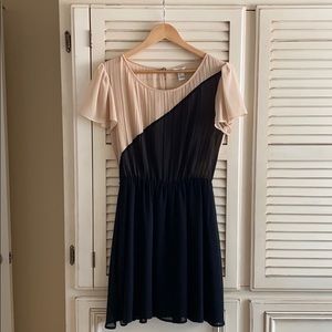Sheer two tone dress